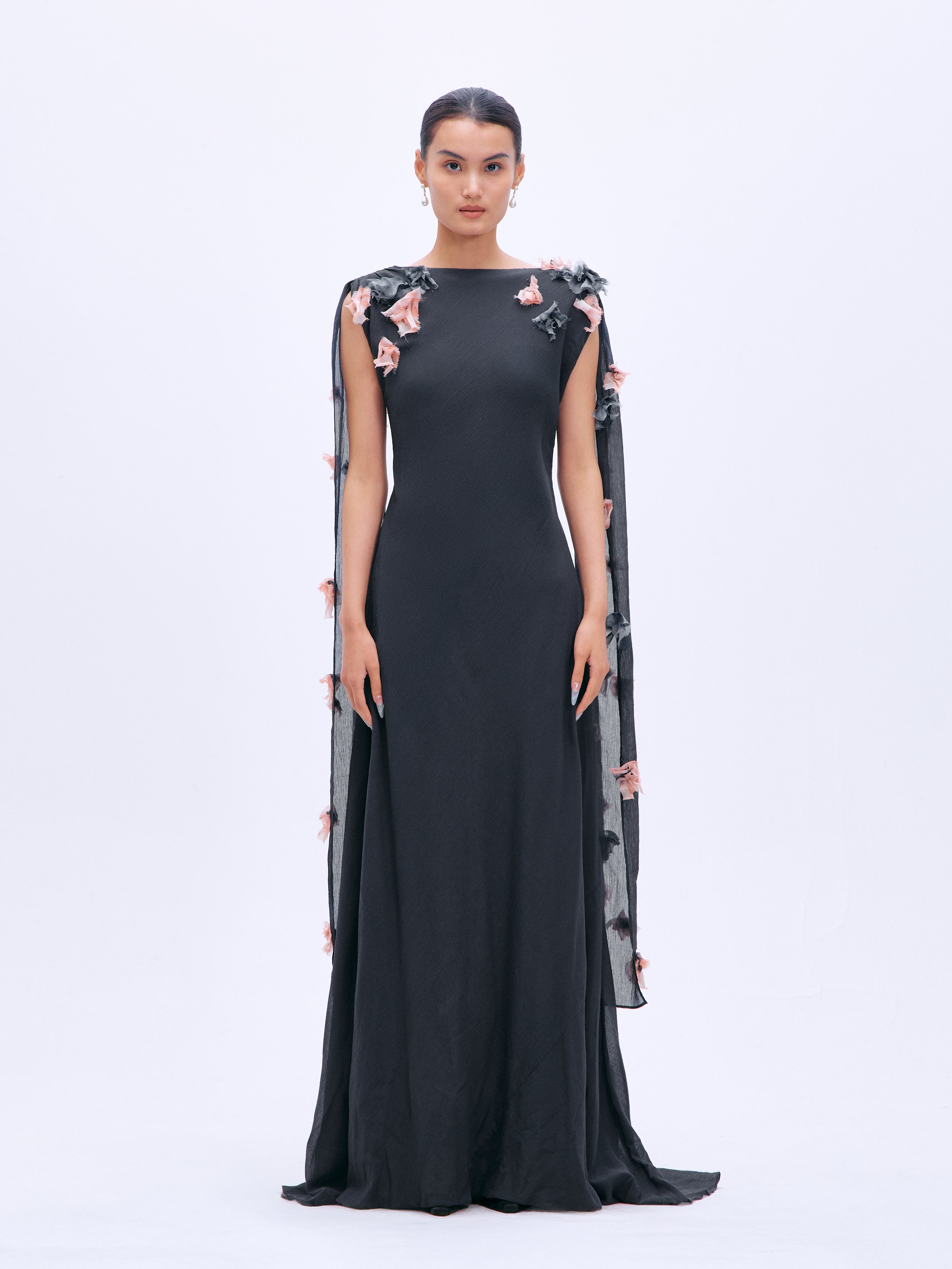 Plum Blossom Silk Bias Dress