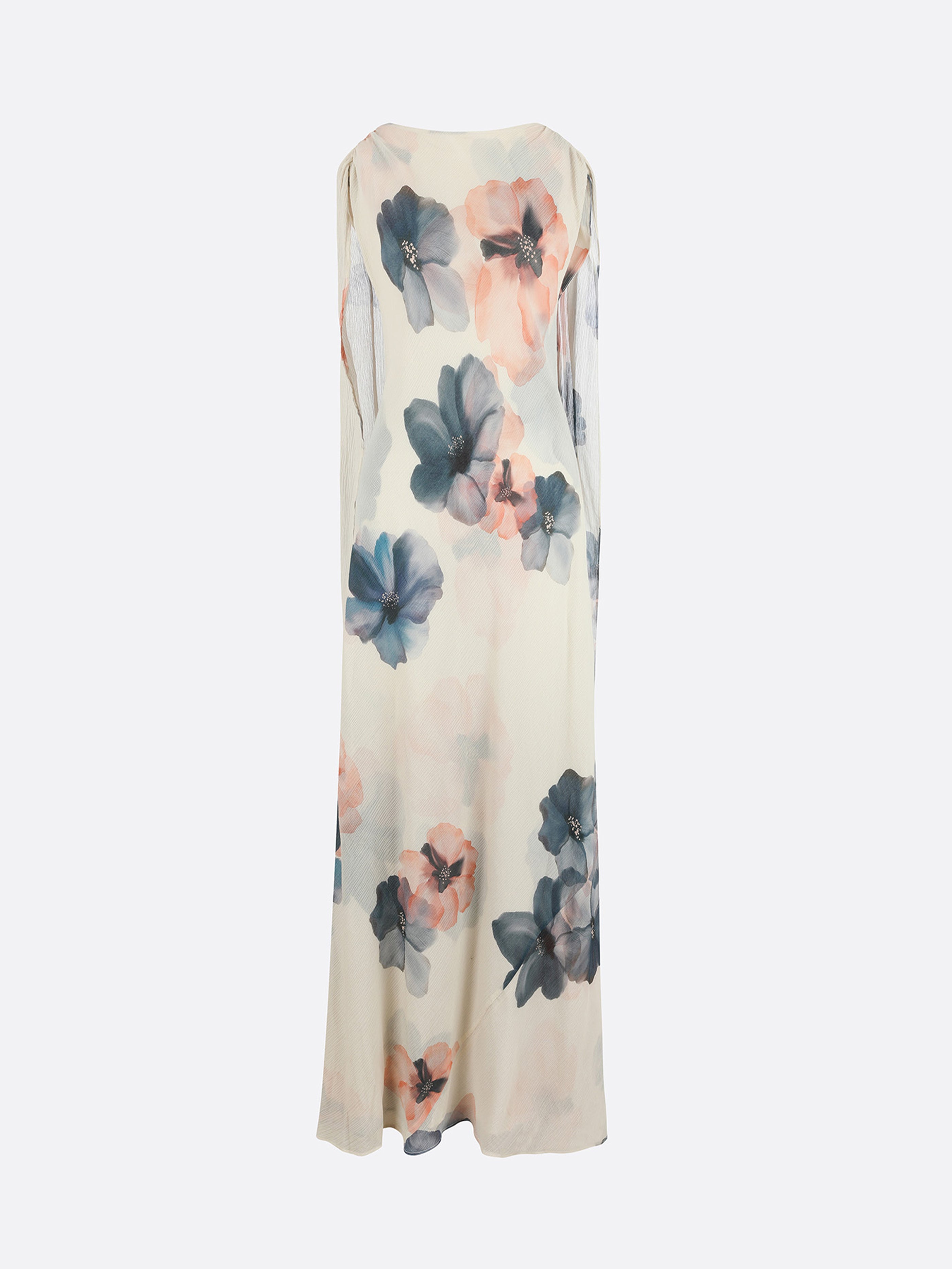 Petalprint Silk Bias Dress