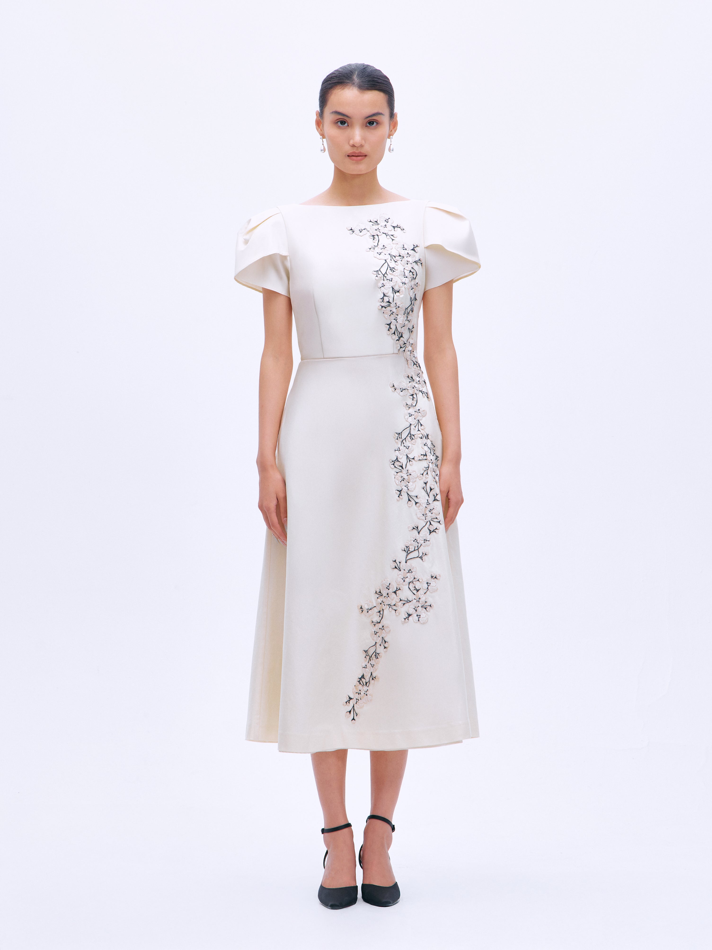 Plum Blossom Midi Dress