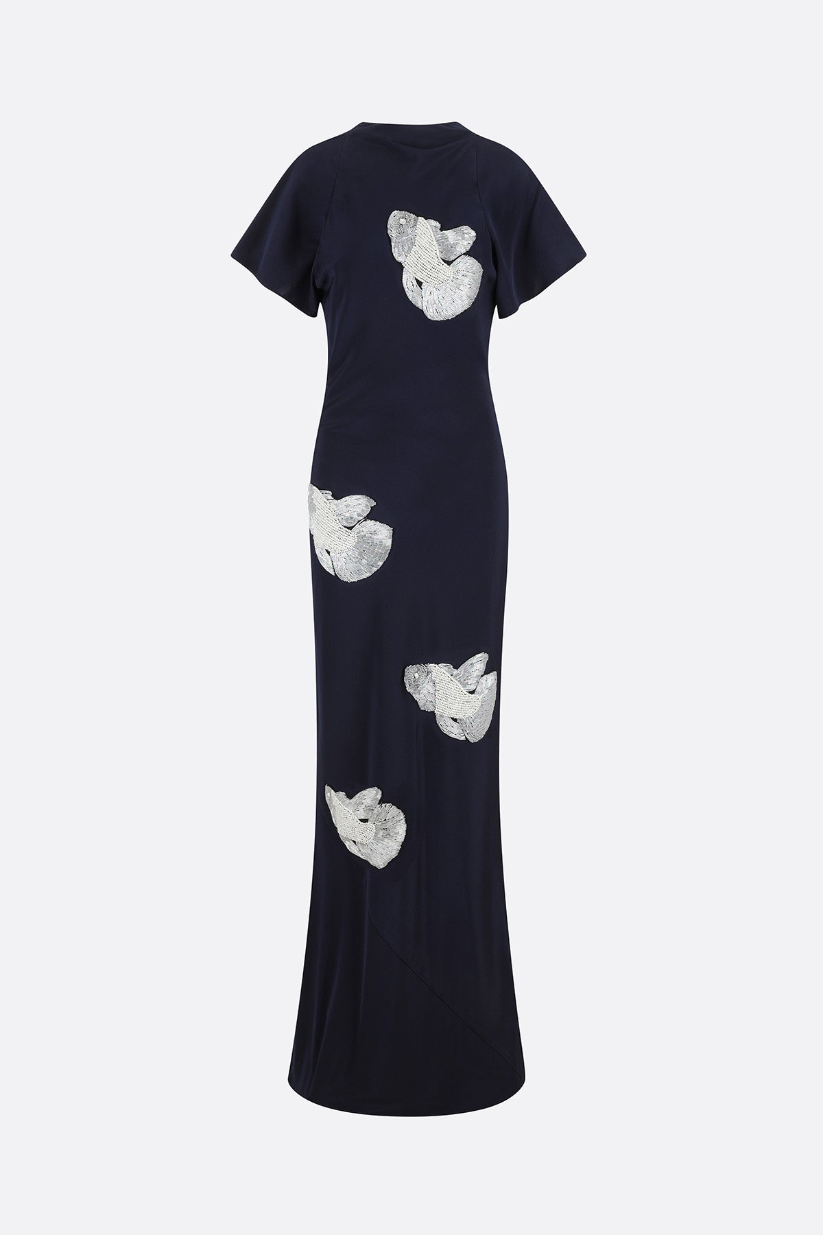 Pearl Carp Silhouette Bias Dress