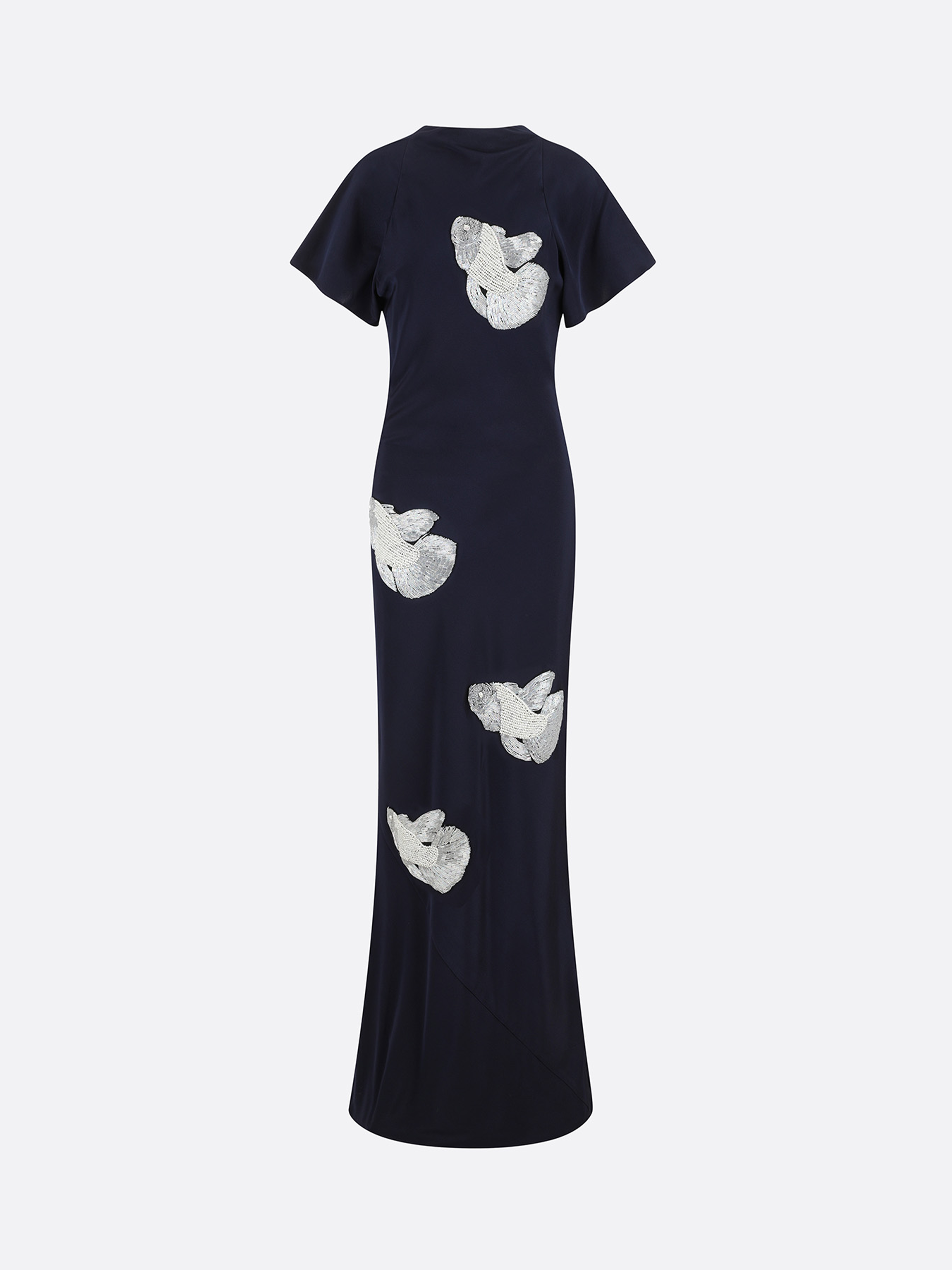 Pearl Carp Silhouette Bias Dress