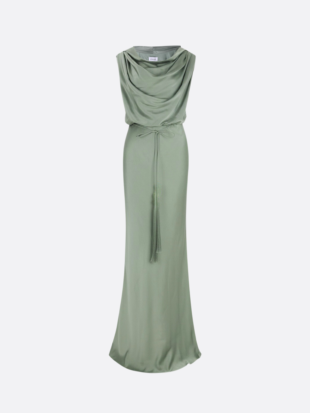 Floating Fern Silk Bias Dress